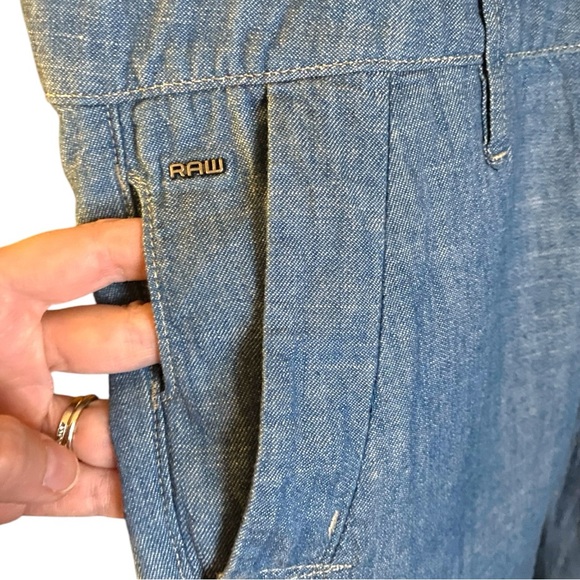 G-Star Raw Bronson Boyfriend Chambray Denim Sleeveless Jumpsuit Size Medium - Picture 6 of 10